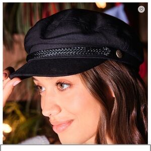 Brixton Black Women's Cap with Braided Band